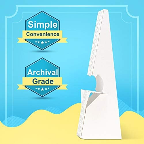 Lineco Self-Stick Double Wing Easel Backs 12 Inches White 25 Pack