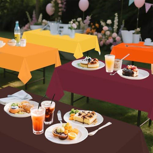 CMUSKO 54x108 Inch 5Pcs Thanksgiving Tablecloths
