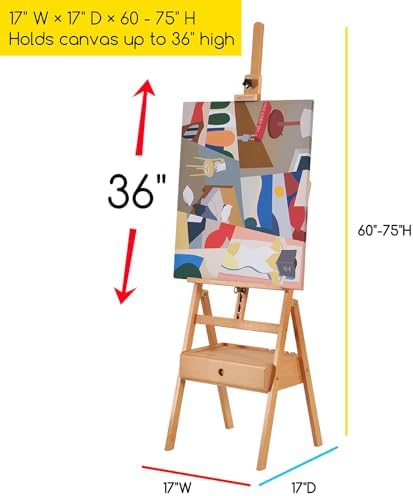 MEEDEN Adjustable Easel with Storage Drawer for Artists