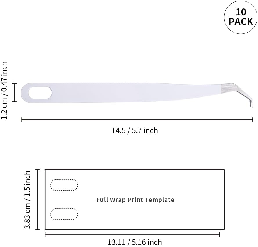 PYD Life 10 Pack Sublimation Vinyl Tweezers for Custom Designs