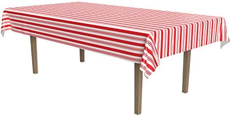 Beistle Striped Table Cover for Parties