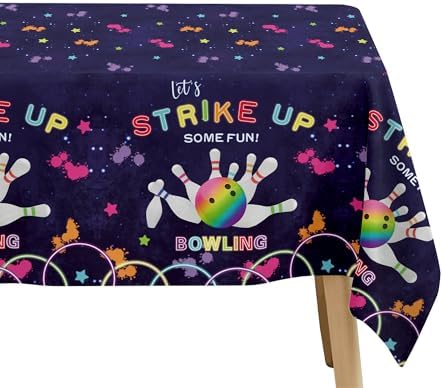 Bowling Party Tablecloth 3 Pack 86x55 Inches