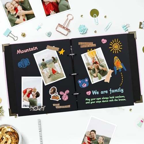 Vienrose DIY Scrapbook Album Kit 60 Pages 12x12 Inches