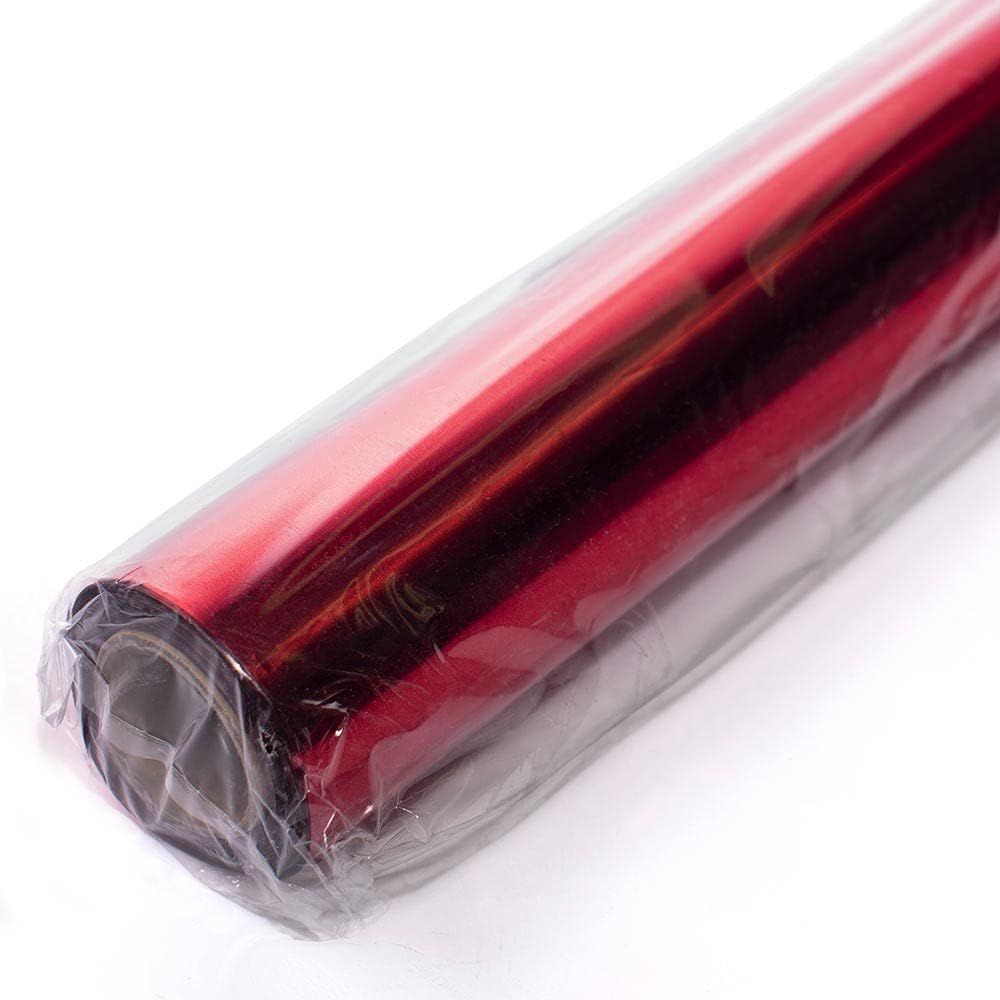 Red Shiny Metallic PVC Roll 47x100 Wedding Decor