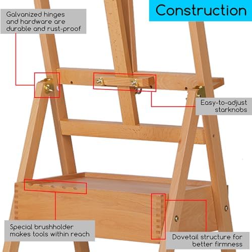 MEEDEN Adjustable Easel with Storage Drawer for Artists