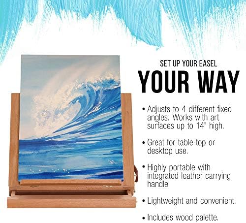 US Art Supply Solana Adjustable Wood Art Easel