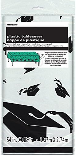 Graduation Caps Rectangular Table Cover - 54 x 108