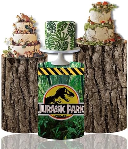 Dinosaur And Tree Bark Cylinder Covers Set 3 Sizes