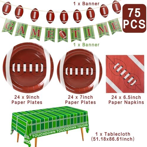 Patimate Football Party Decorations Pack
