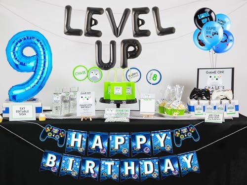 27 Piece Video Game Birthday Decor Set for Boys