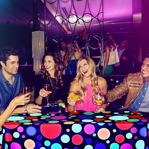 Haull 108 x 54 Inches Neon Tablecloth Glow in the Dark Backdrop