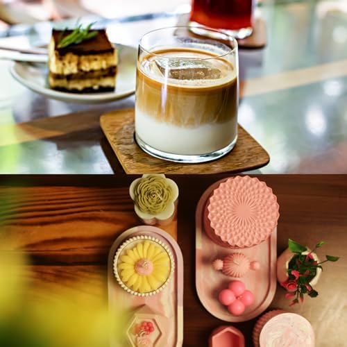 Uxcell 2 Pcs Round Small Coaster Silicone Resin Moulds