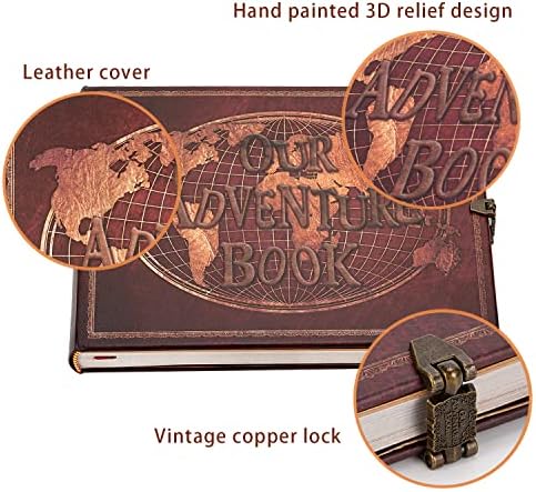 JIMBON Adventure Book Scrapbook 180 Pages Photo Album