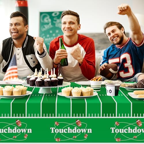 Childom Football Tablecloth 3 Pack 54x108 Inches