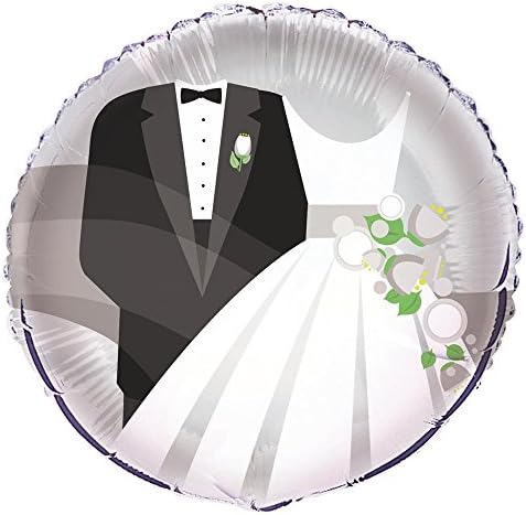 Stunning Silver Wedding Round Foil Balloon 18 - Elegant Party Decor