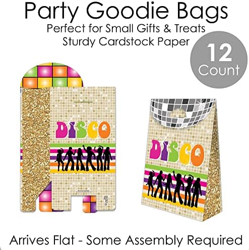 Big Dot of Happiness 70s Disco Party Favor Bag Set of 12