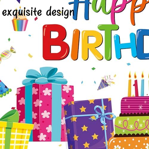 CL Cooper Life Happy Birthday Tablecloths 2Pcs Rainbow Decorations