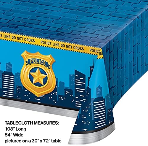 Creative Converting All Over Print Plastic Tablecover Blue