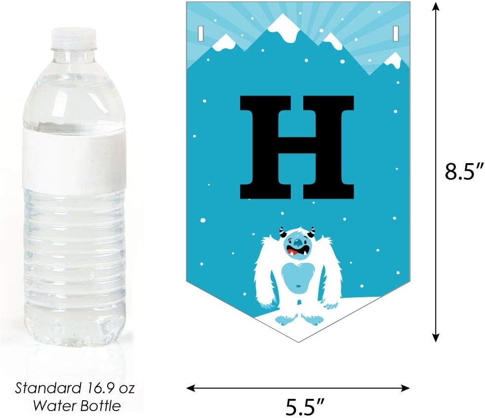 Big Dot of Happiness Yeti to Party Bunting Banner