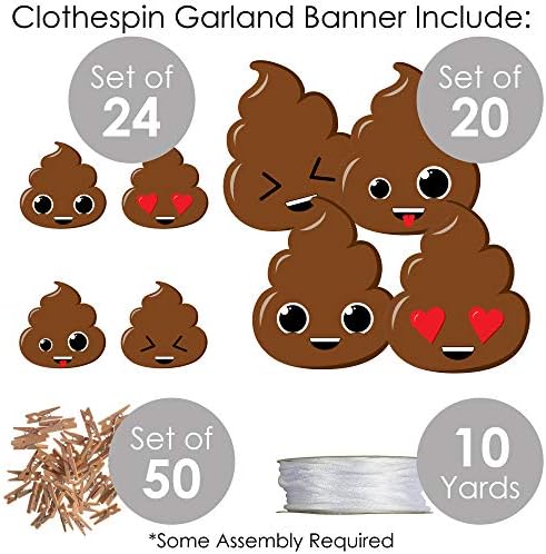 Poop Emoji Party DIY Decor Kit - 44 Pieces