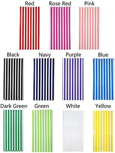 Retzjorv Vpang 2 Pcs Striped Plastic Tablecloths