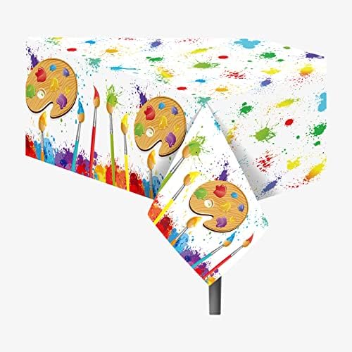 Art Paint Party Tablecloths 2 Pcs Rectangular Covers