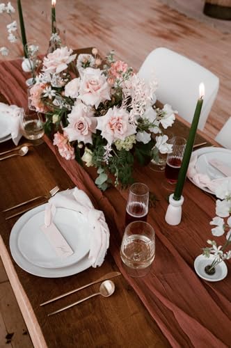 40ft Terracotta Cheesecloth Table Runner Boho Wedding Decor