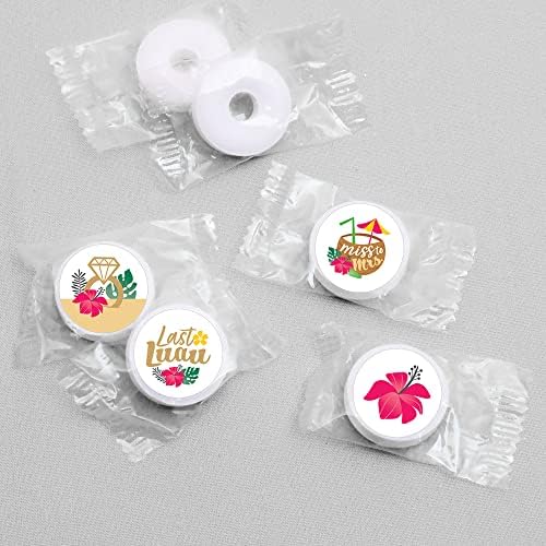 Big Dot of Happiness Last Luau Round Candy Stickers - 108 per Sheet