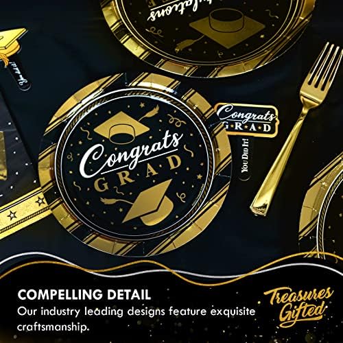 Gold Graduation Balloons 12 Pack - Class of 2025 Decorations