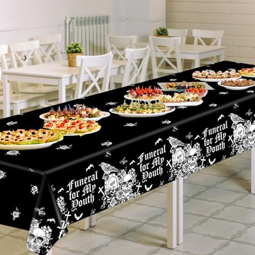 3 Pcs Death to My 20s Tablecloth Decorations