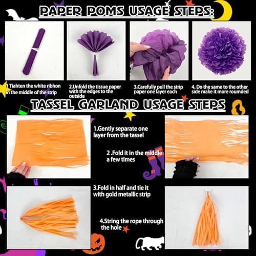 Hocus Pocus Halloween Balloons and Backdrop Decorations