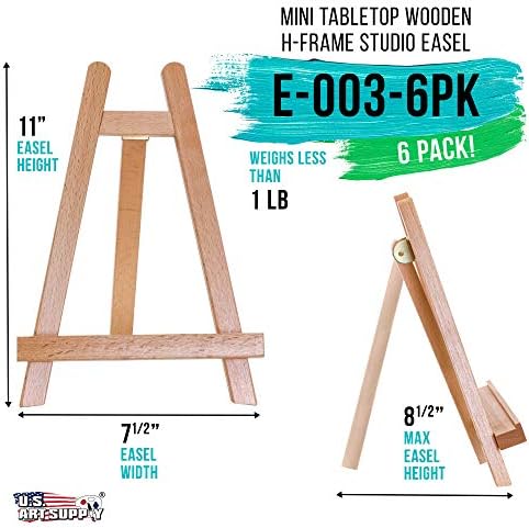 US Art Supply 105 Inch Wooden Easel 6 Pack