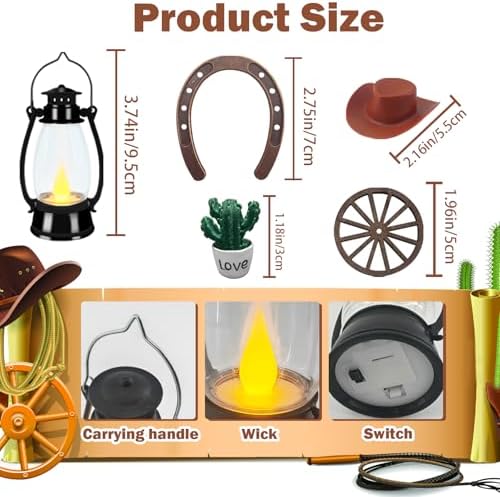 Western Themed Party Decor Set 61pcs Cowboy Party Decorations