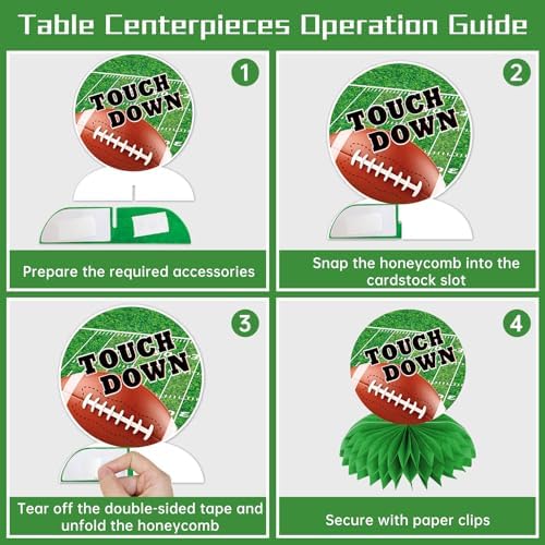 Football Party Decorations Kit for Birthday and Tailgate Parties