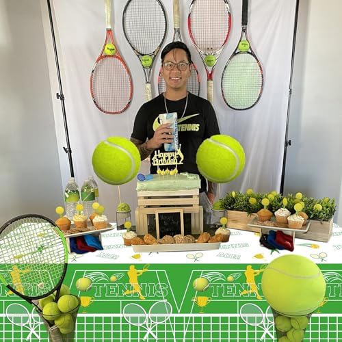 4 Pack Tennis Birthday Table Cover Decor