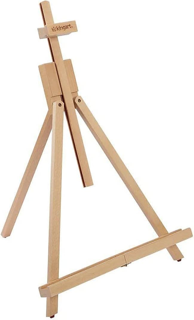 KINGART 741N Tabletop A-Frame Easel Adjustable Folding 27 Canvas Capacity