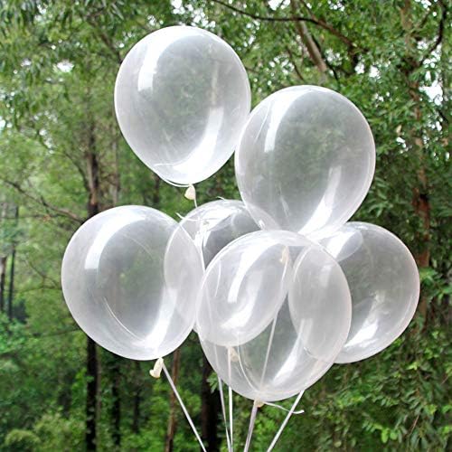 12 Inch Clear Balloons Party Pack of 50