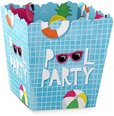 Big Dot of Happiness Pool Party Candy Boxes Set of 12