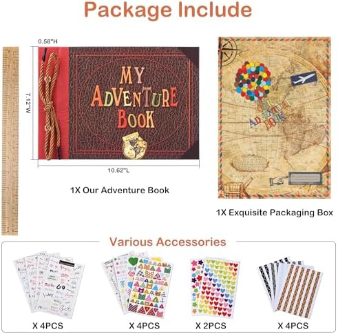 Adventure Book Diary Photo Scrapbook Hard Cover