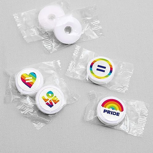 Love is Love Pride Rainbow Candy Stickers 108 Count Sheet
