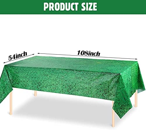 Blulu 3 Pcs Plastic Grass Tablecover 54x108 Green