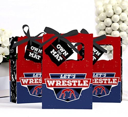 Big Dot of Happiness Wrestling Party Favor Boxes Set of 12