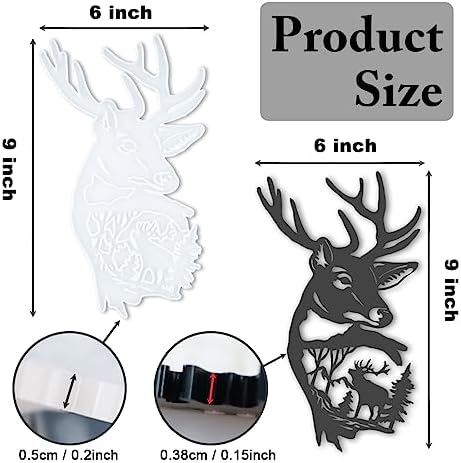 Deer Wall Decor Resin Casting Mold for DIY Art