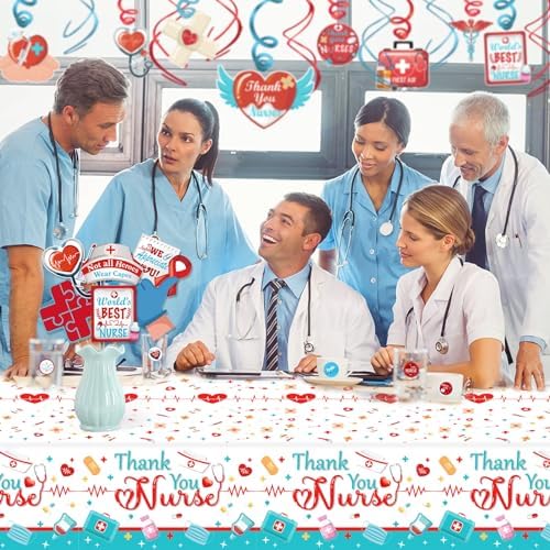 HOWAF 3pcs Nurse Appreciation Tablecloth Set