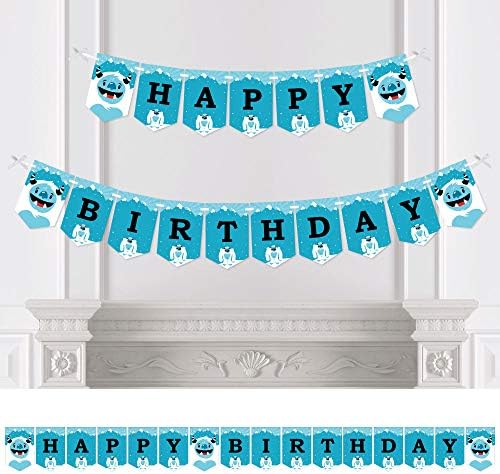Big Dot of Happiness Yeti to Party Bunting Banner