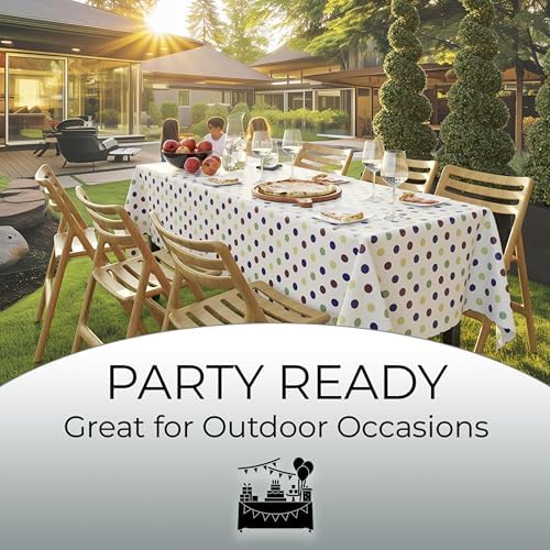 Exquisite Colorful Polka Dot Tablecloths 6-Pack