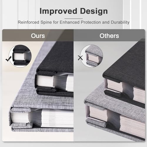 Large Photo Album Self Adhesive 40 Pages Grey 11x106