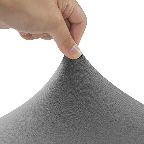 Peomeise 8FT Gray Stretch Spandex Table Cover