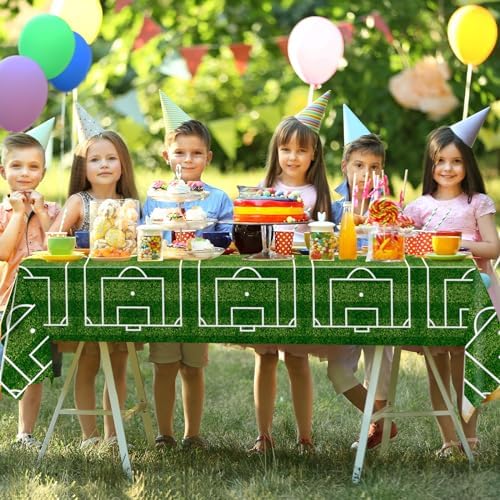 2 Pack Soccer Themed Tablecloths 54x108 In