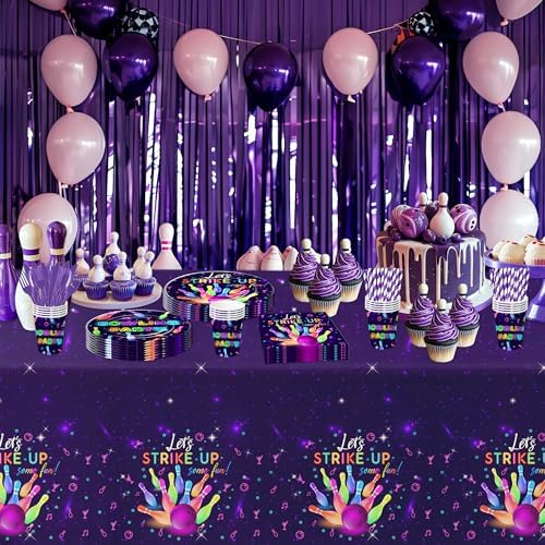 Bowling Party Tablecloth Set of 3 54in x 108in